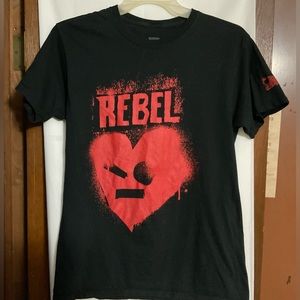 Rebel Johnny Wrestling fan graphic tee short sleeve men’s size medium.